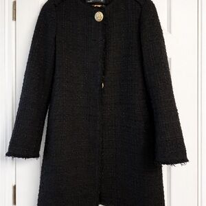 Zara Black Textured Women's Blazer